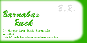 barnabas ruck business card
